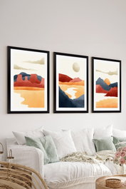 Wallity Set de 3 Pinturas Decorativas Multicolor